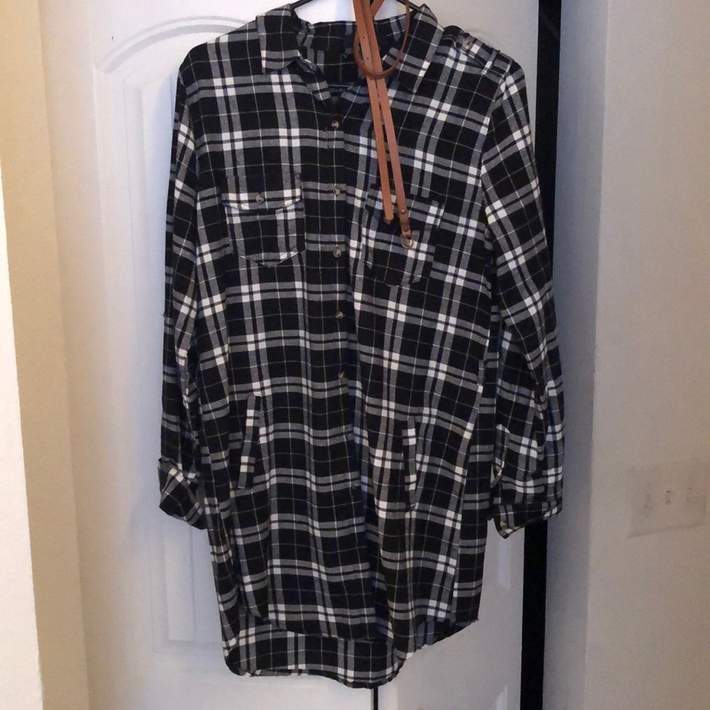 Active USA flannel shirt dress